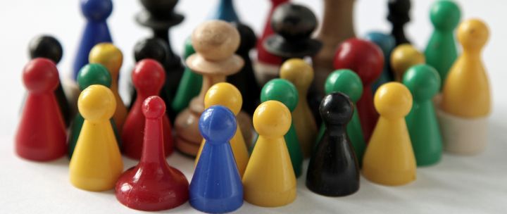 Bunte Spielfiguren